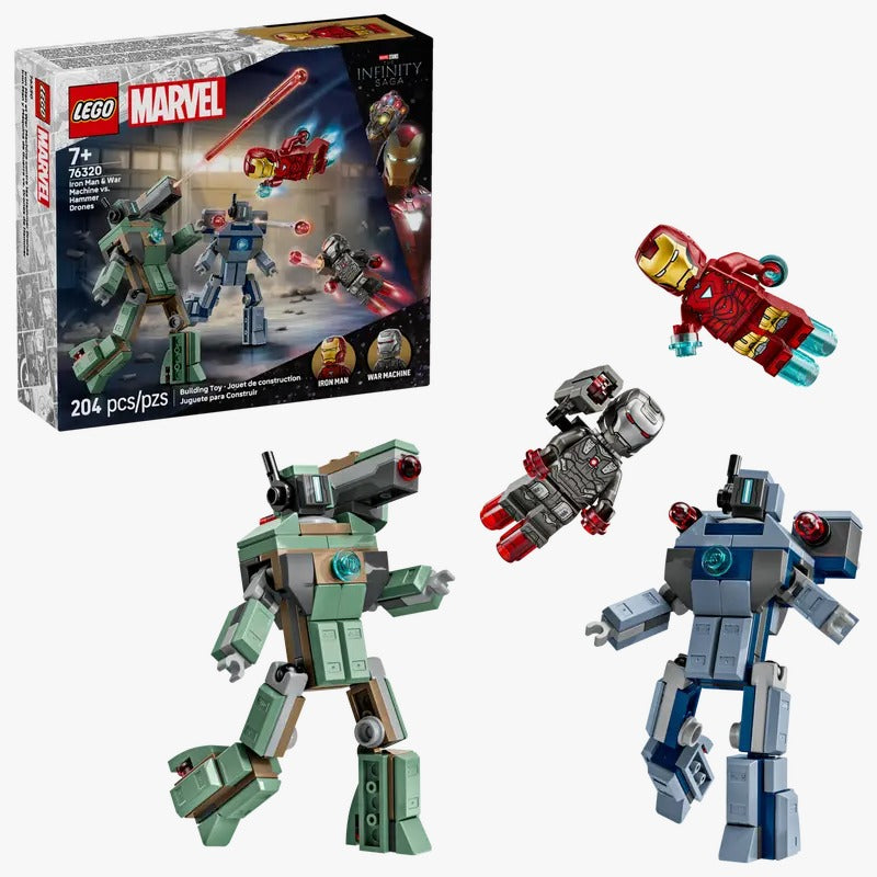 LEGO Marvel - Iron Man y Máquina de Guerra vs. Drones de Hammer
