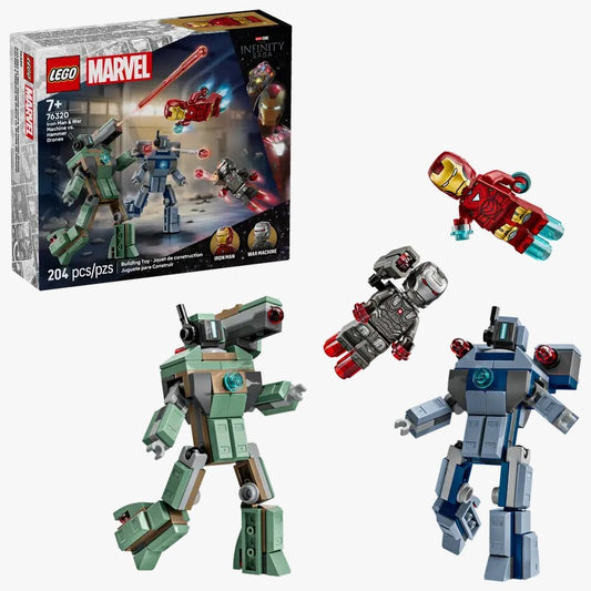 LEGO Marvel - Iron Man y Máquina de Guerra vs. Drones de Hammer