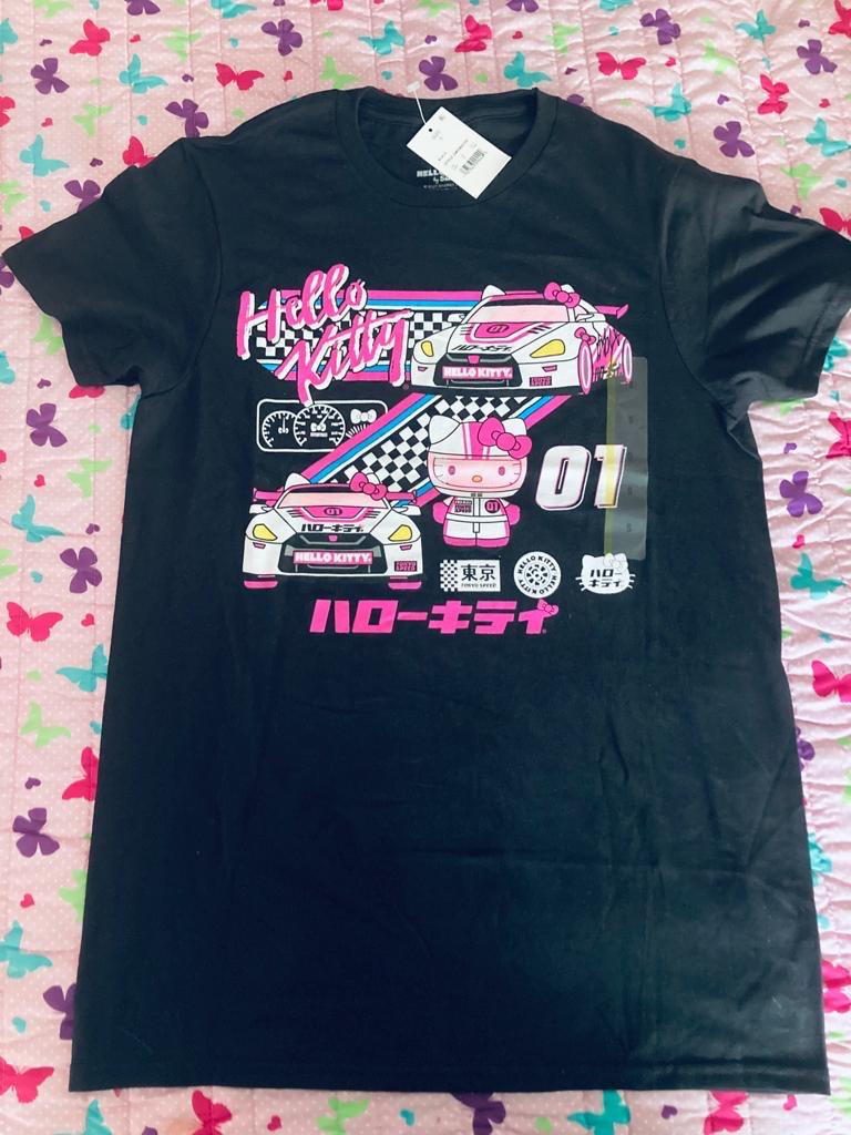 Hello Kitty - Blusa Negra Carreras